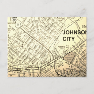 Postale Johnson City, TN Carte Vintage
