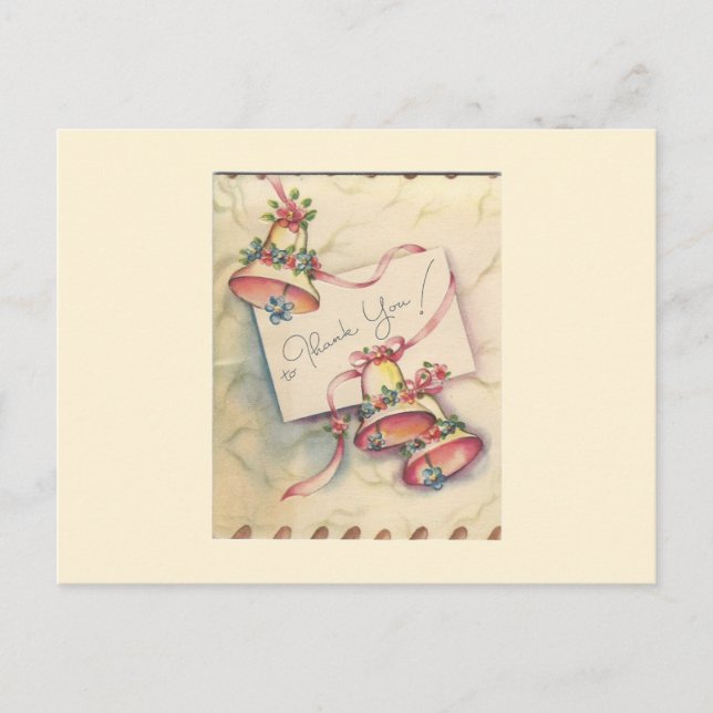 Postale Joli Mariage Bells Carte de remerciements (Devant)