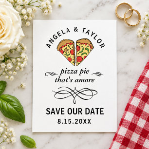 Postale Jolie carte de sauvegarde de mariage Amore Pizza P