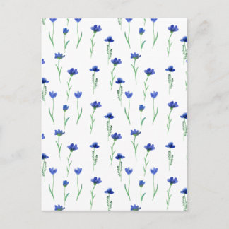Postale Jolie carte florale de printemps aux fleurs bleues