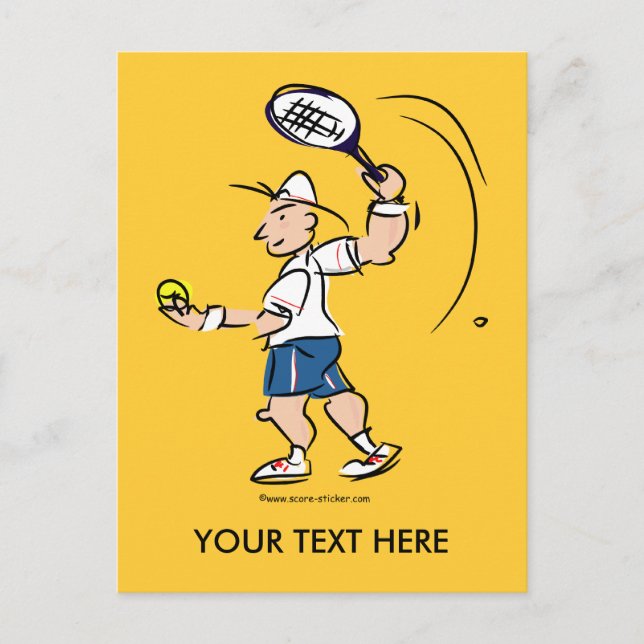 Postale Jolie carte pour joueurs de tennis (Devant)