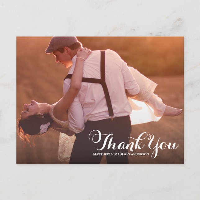 POSTALE JOLIE TYPE | CARTE POST MERCI MARIAGE (Devant)