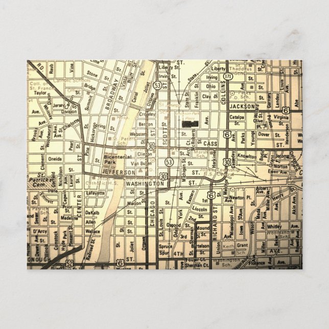 Postale Joliet, IL Carte Vintage (Devant)