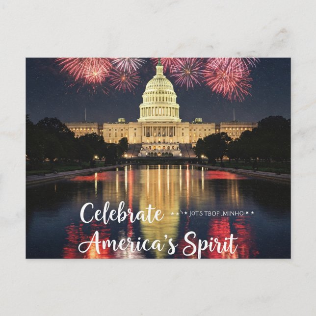 Postale Joyeuses pattes du 4 juillet pour la liberté Carte (Devant)