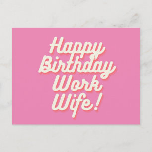 Postale Joyeux Anniversaire Femme de Travail - Carte Posta