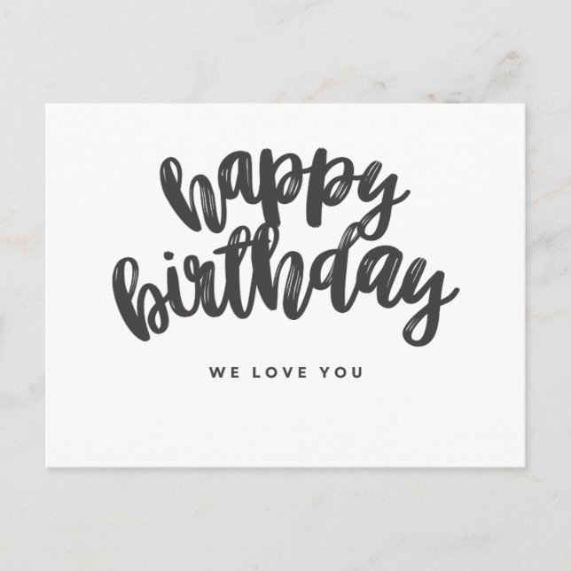 Postale Joyeux anniversaire, nous vous aimons Carte (Devant)