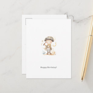 Postale Joyeux Anniversaire Petite Carte Pirate