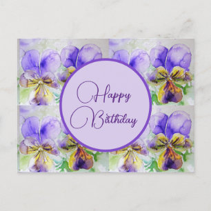 Postale Joyeux Anniversaire Viola floral dames Carte posta