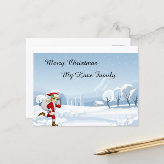 Postale joyeux carte de voeux de noël
