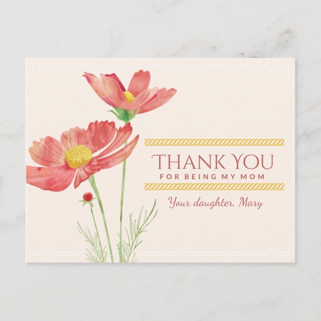 POSTALE JOYEUX JOUR DE MÈRE JE T'AIME MAGNET DE CARTE MAMA (Devant)