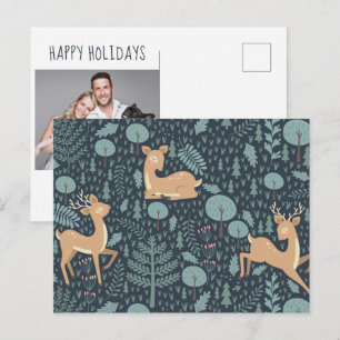 Postale Joyeux Noël   Carte de vœux Animaux de la forêt