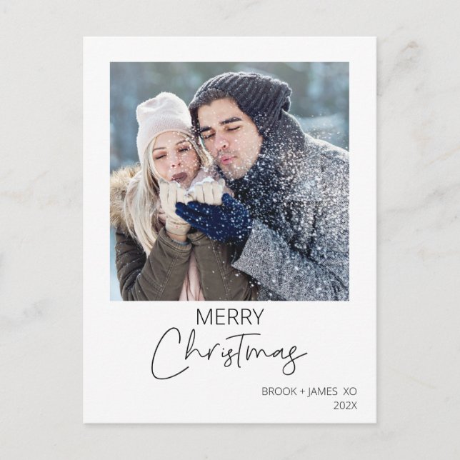 Postale Joyeux Noël Carte photo minimaliste (Devant)
