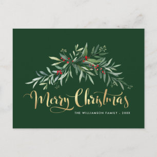 Postale Joyeux Noël fausse feuille carte à lettres