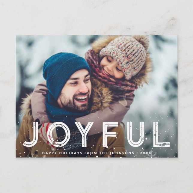 Postale joyeux Noël lettrage urbain carte de vacances (Devant)