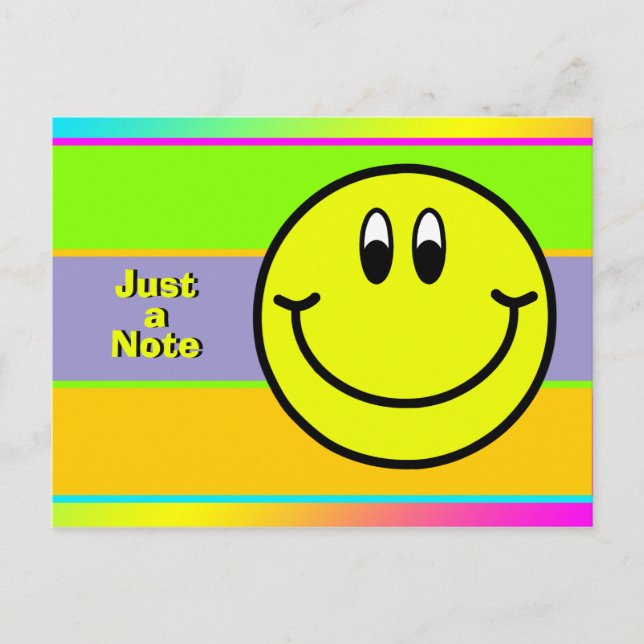 Postale Joyeux visage souriant Emoji juste une note carte  (Devant)