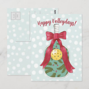 Postale Joyeux Volleydays Pickleball thème carte de vacanc
