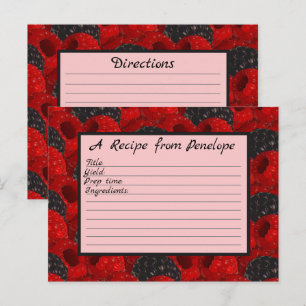 Postale Juicy Berry Motif et nom écrire sur la carte de re