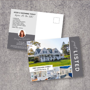 Postale JUSTE LISTE 4 Photo Immobilier Marketing Carte pos