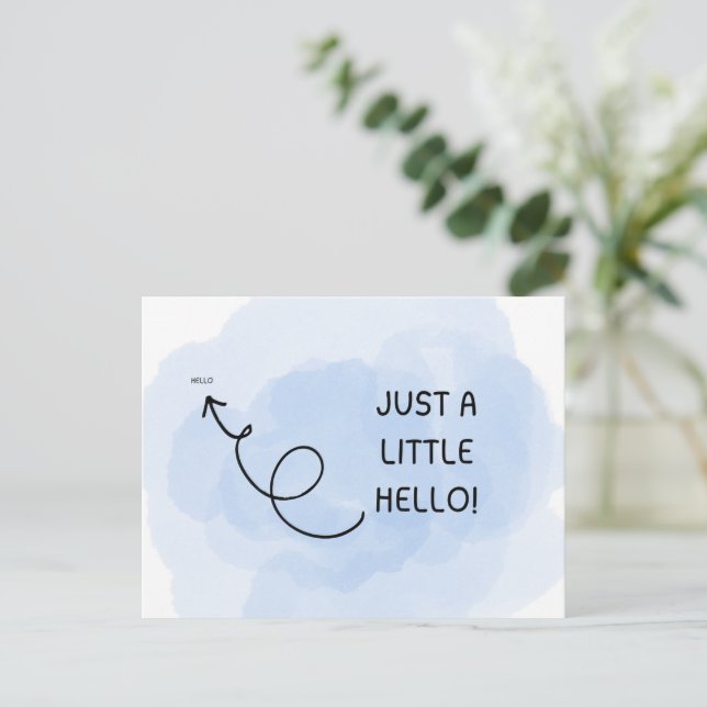 Postale Juste une petite carte de salutation (Debout devant)