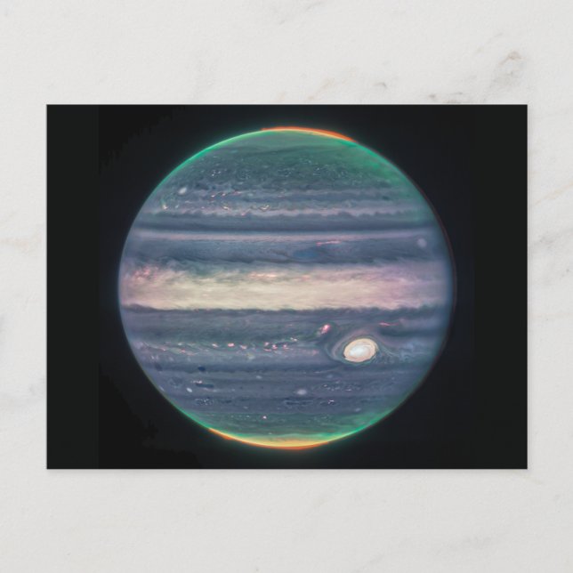Postale JWST Image de Planet Jupiter dans une carte postal (Devant)