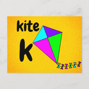 Postale k - carte flash de cerf-volant