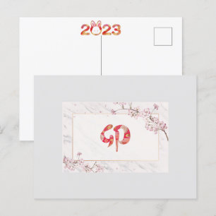 Postale Kanji Cherry Blossoms Nouvel An, 2023 Carte postal