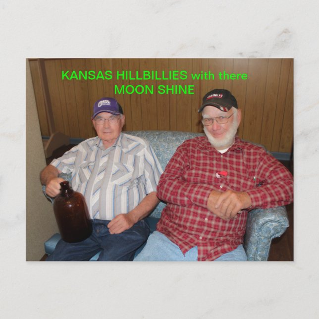 Postale Kansas Hillbillies avec là Lune Shine POST CARTE (Devant)