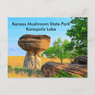 Postale Kansas Mushroom State Park Kanopolis POST CARTE