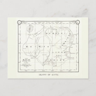 Postale Kauai Island, Hawaii, Carte Vintage 1887 Carte pos