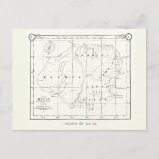 Postale Kauai Island, Hawaii, Carte Vintage 1887 Carte pos