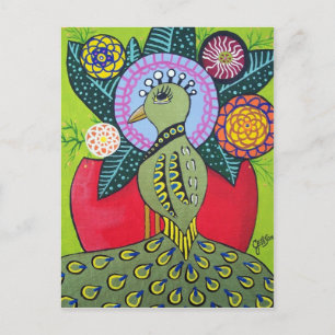 Postale La beauté de la différence Peacock Art carte posta