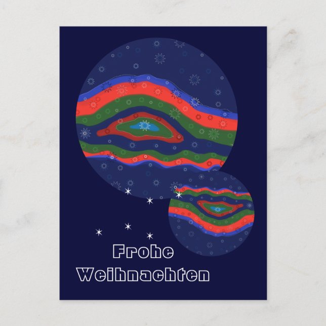 Postale La carte de Noël... (Devant)