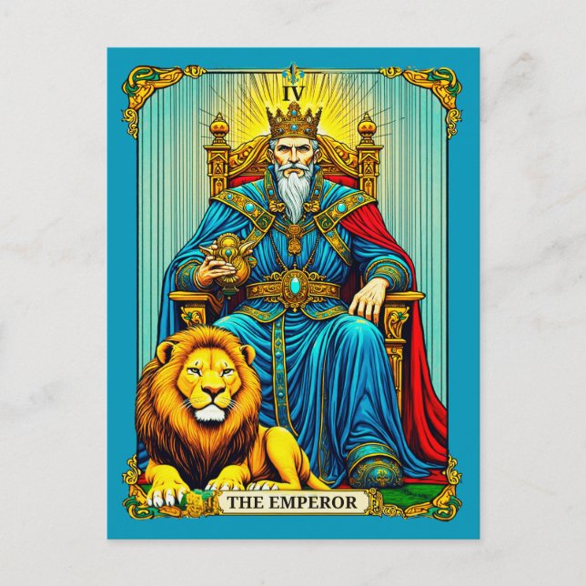 Postale La carte de tarot de l'Empereur (Devant)