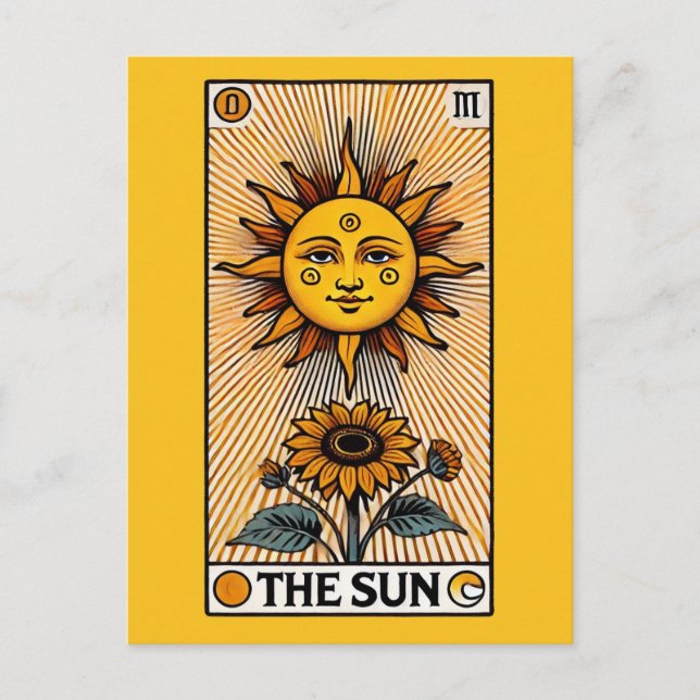 Postale La carte de tarot du Soleil (Devant)