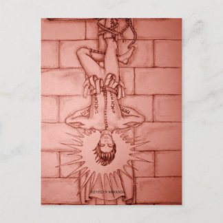 Postale La carte de tarot homme pendu