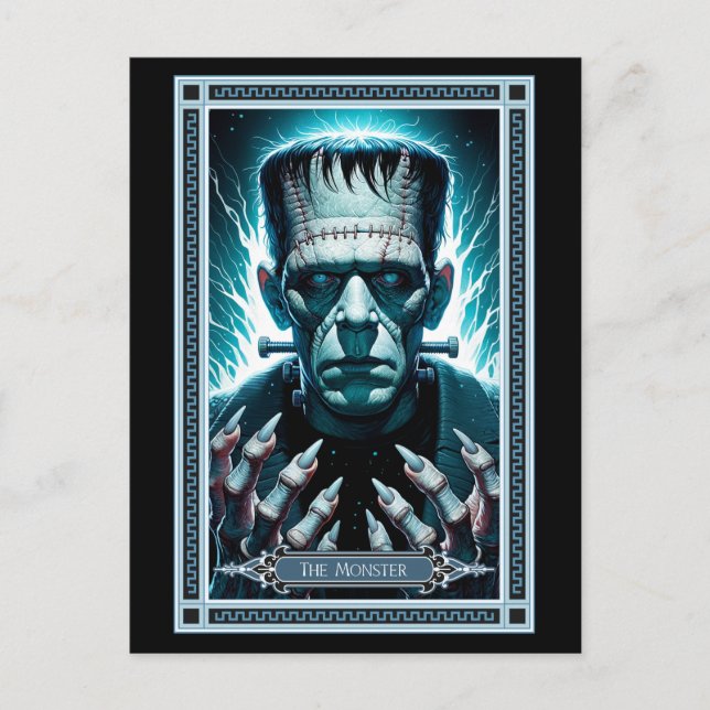 Postale La carte Monster Tarot de Frankenstein (Devant)