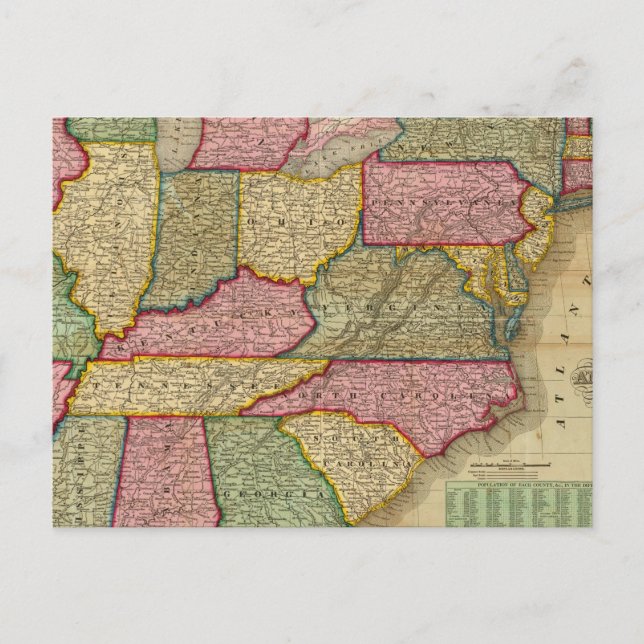 Postale La carte nationale de Mitchell de la République am (Devant)