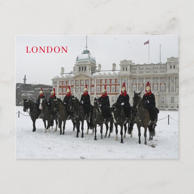Postale La cavalerie des maisons de Londres dans la carte  (Devant)