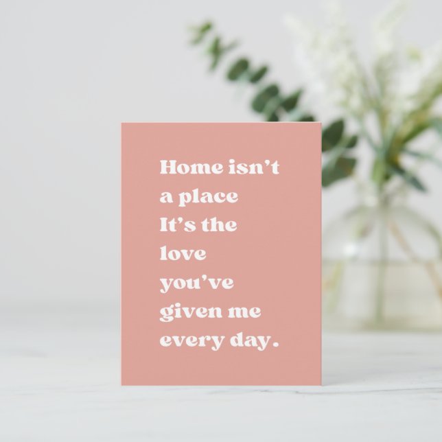 Postale La Maison Est Un Citations D'amour Carte Chaleureu (Debout devant)