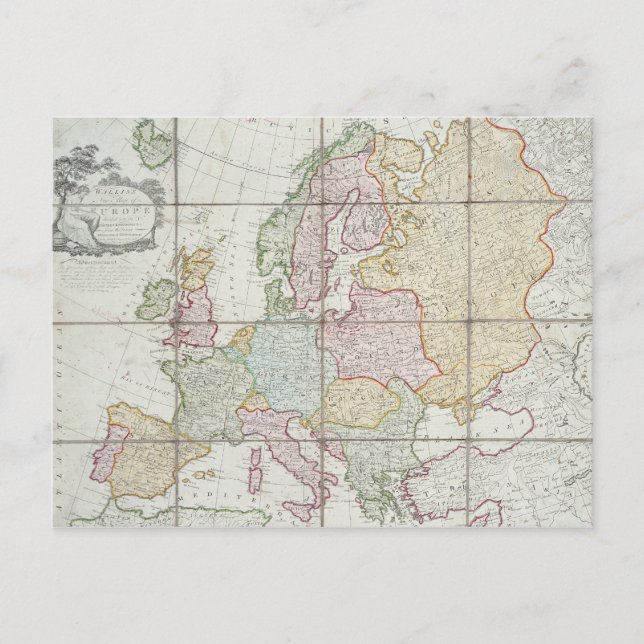 Postale La nouvelle carte de l'Europe de Wallis (Devant)