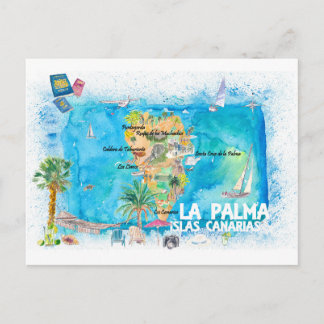 Postale La Palma Islas Canaria Carte de voyage