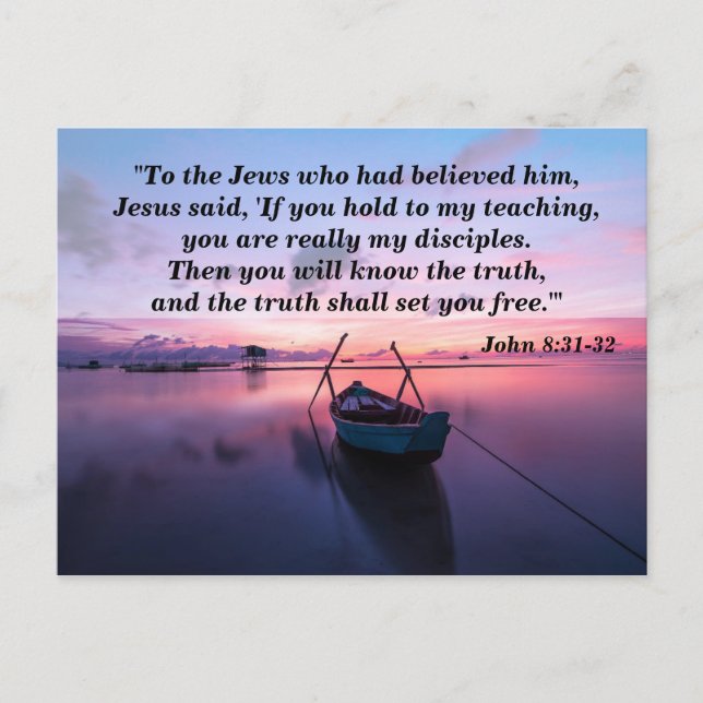 Postale La Vérité Vous Affranchit Carte de Mémoire Bibliqu (Devant)