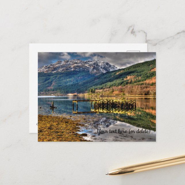 Postale La vieille jetée, Loch Long, Arrochar, Carte posta (Devant/Arrière en situation)
