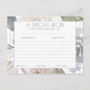 Postale Lac Misty   Belle Carte à Recette Florale Douce