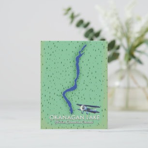 Postale Lac Okanagan Colombie-Britannique Carte du Canada