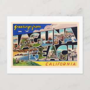 Postale Laguna Beach California CA Grande Lettre Carte pos