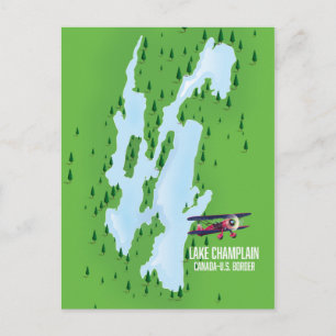 Postale Lake Champlain USA Carte du Canada