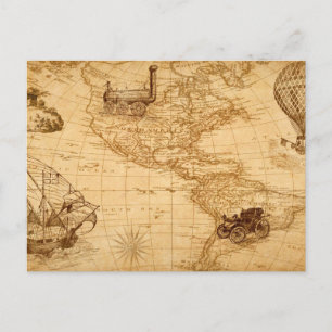 Postale L'ancienne carte des Etats-Unis