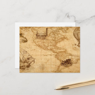 Postale L'ancienne carte des Etats-Unis