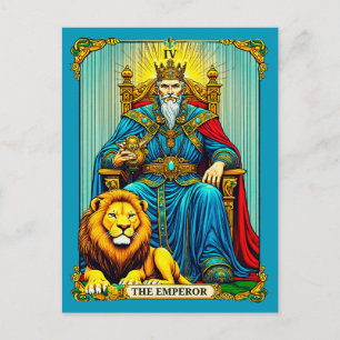 Postale L'art de la carte Tarot Empereur